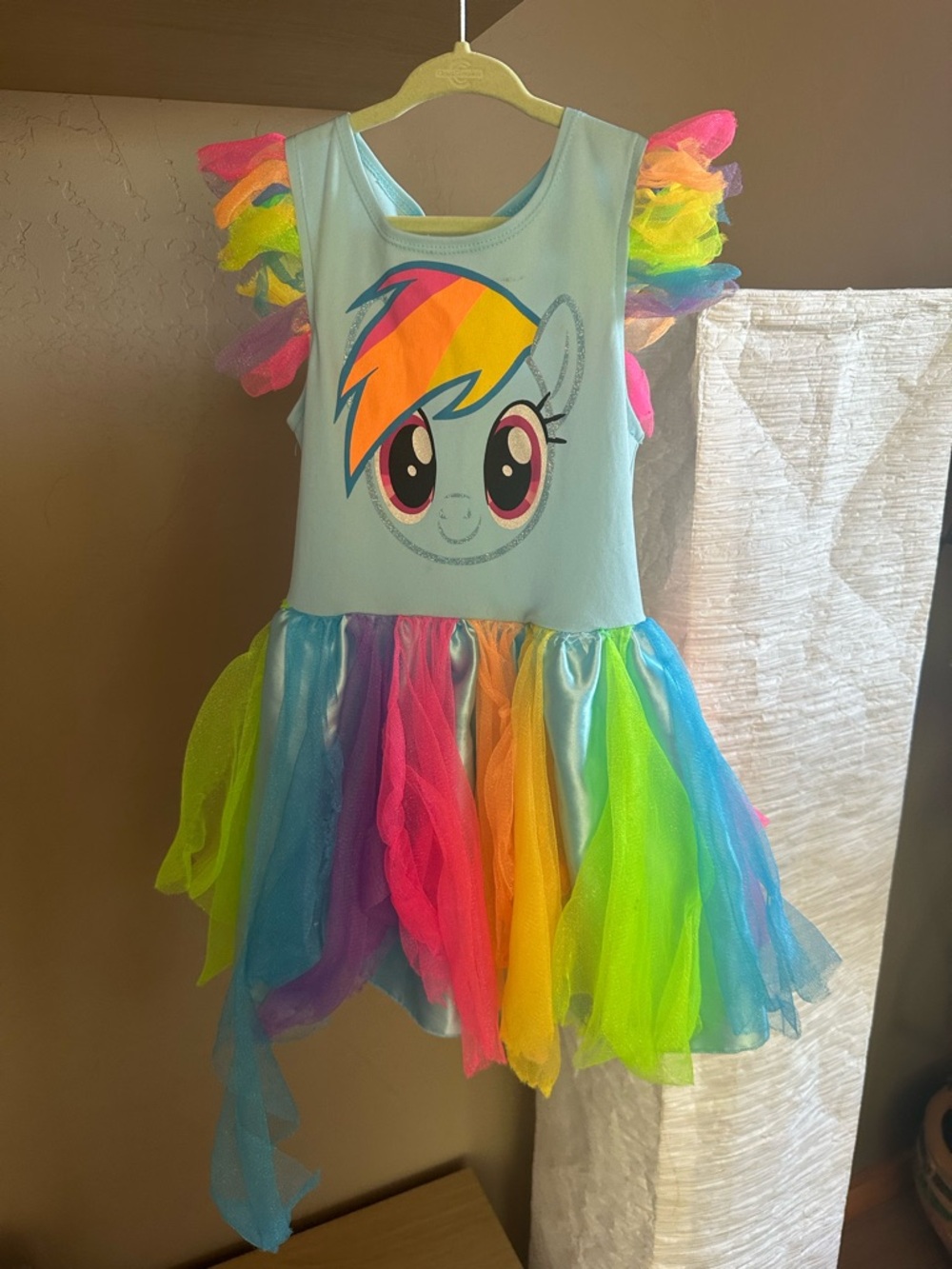 Rainbow My Little Pony Girls' Light Blue Rainbow Tulle Costume Dress